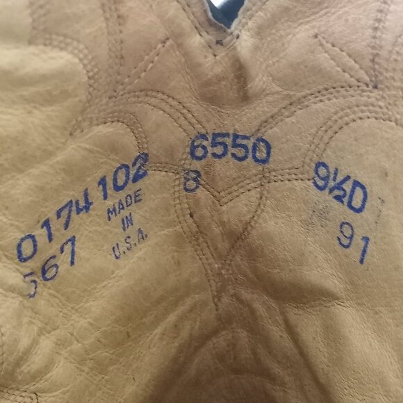 DAN POST Western Cowboy Boots 6550 Black Leather USA Made - Picture 12 of 13